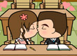 jeux filles Embrasse en classe
