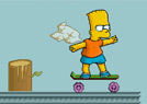 jeux filles Bart simpson skateboard